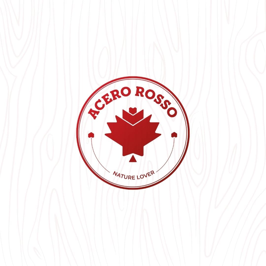 logo design acero rosso