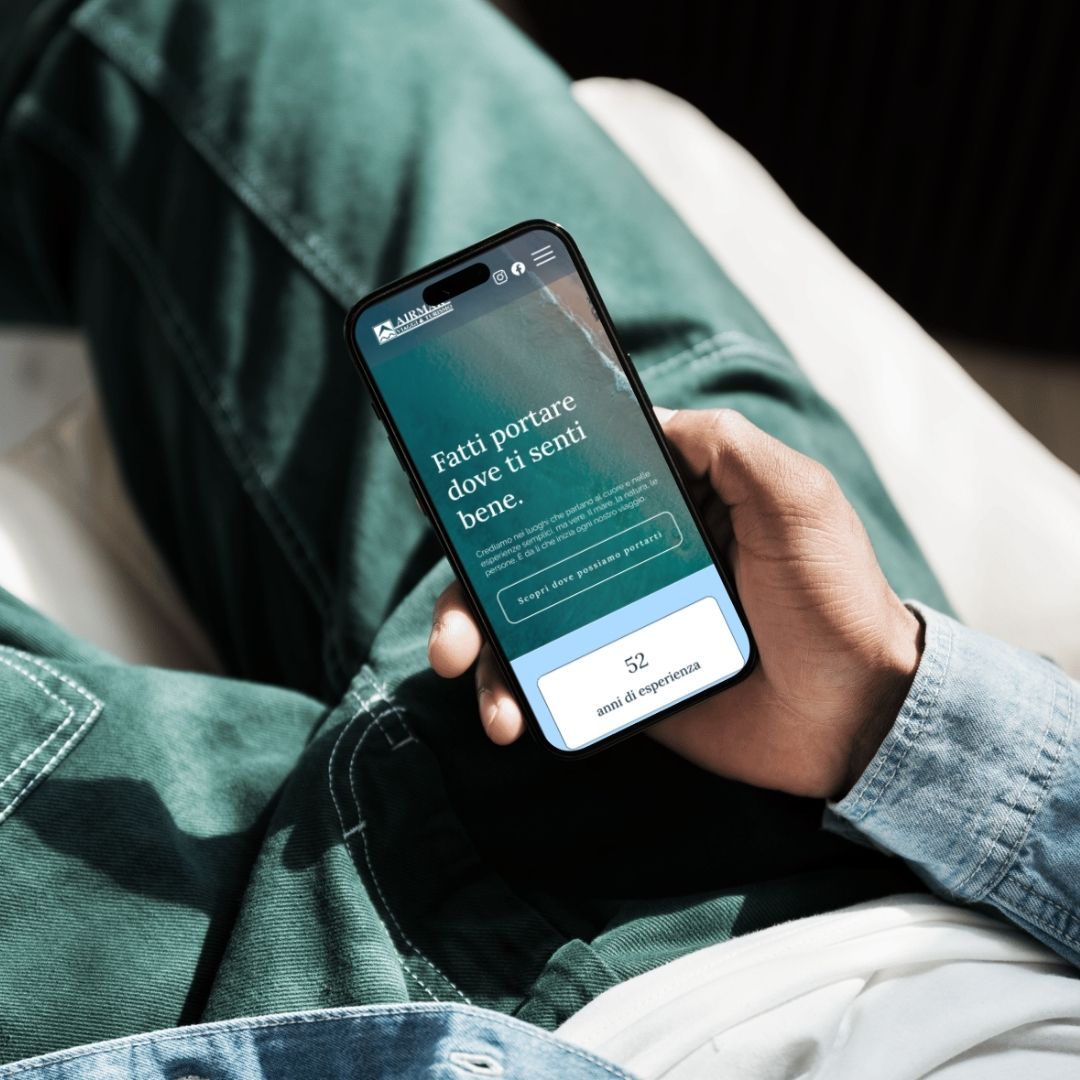 Homepage Airmar ottimizzata per mobile, con interfaccia responsive e design pensato per la migliore esperienza utente.